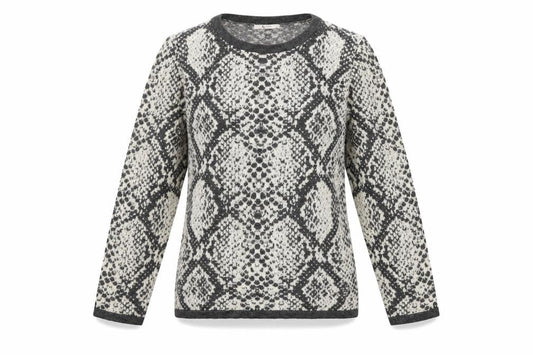 Tu Womens Grey Geometric  Pullover Jumper Size 12