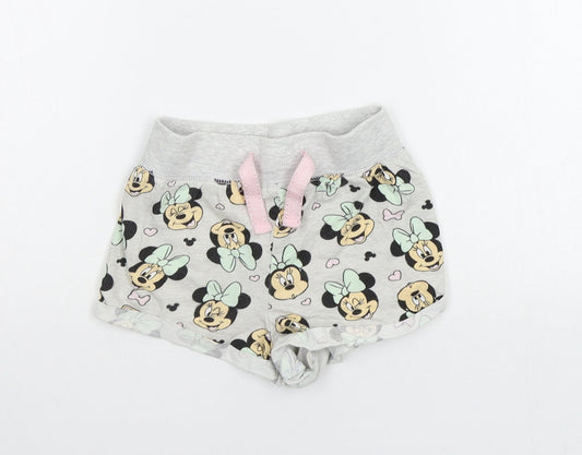 Primark Girls Grey Geometric  Top Robe & Gown Set Size 2-3 Years  - mini mouse
