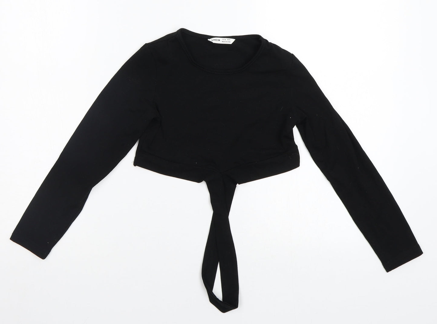 SheIn Girls Black   Basic T-Shirt Size 9-10 Years