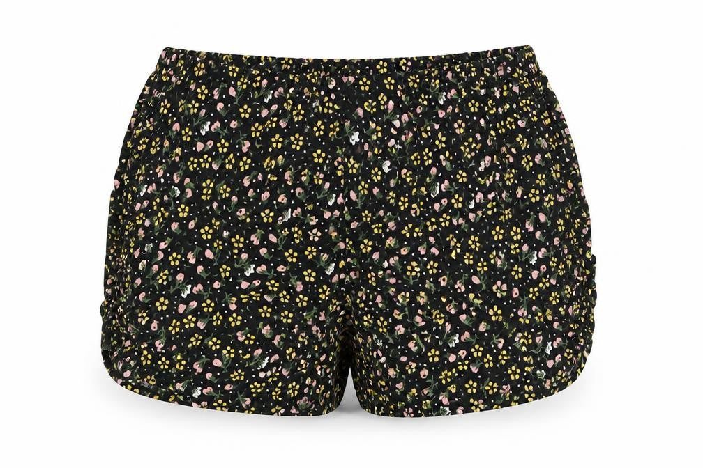 Primark Girls Black Floral  Hot Pants Shorts Size 10-11 Years