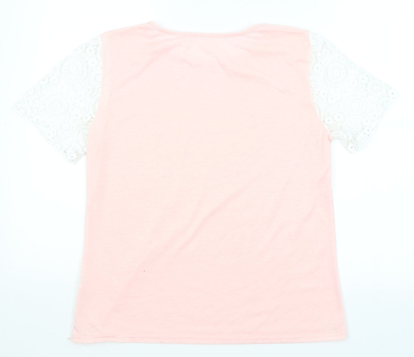 Preworn Womens Pink   Basic T-Shirt Size XL