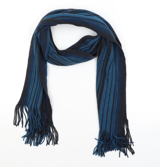 Preworn Mens Blue Striped  Scarf  One Size