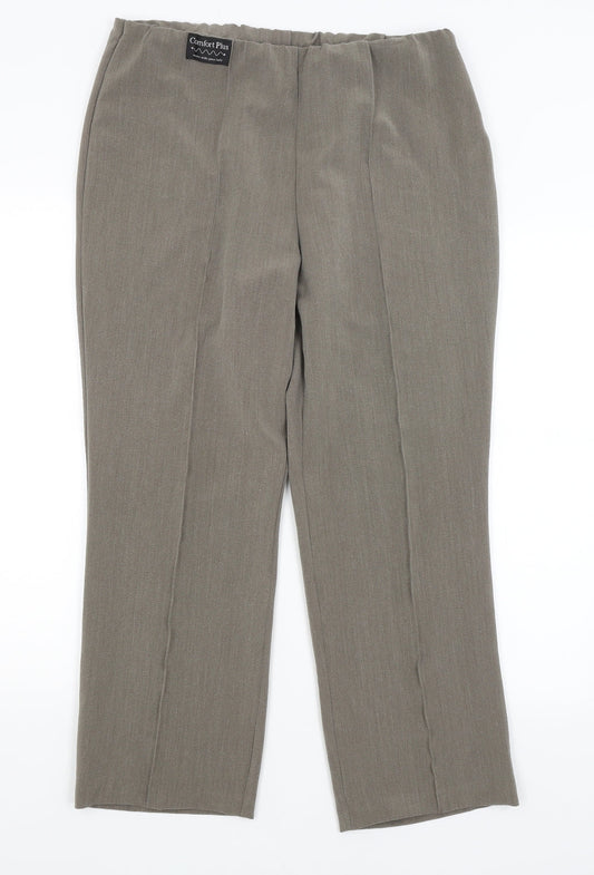 Sarah Hamilton Womens Brown   Trousers  Size 14 L25.5 in