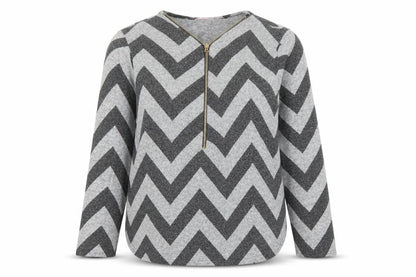 Somebody Else Womens Grey Striped  Basic Blouse Size 12