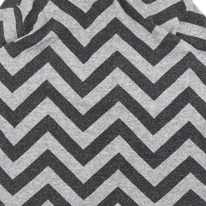 Somebody Else Womens Grey Striped  Basic Blouse Size 12