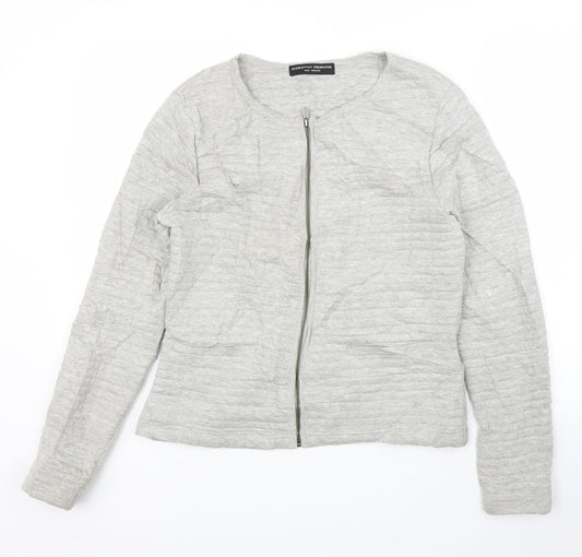 Dorothy Perkins Womens Grey   Full Zip Jumper Size 12  - Chanel jacket