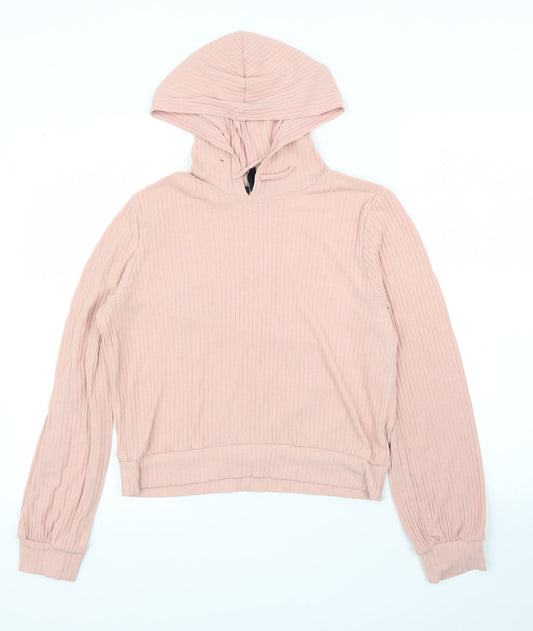 New Look Girls Pink   Pullover Hoodie Size 14 Years