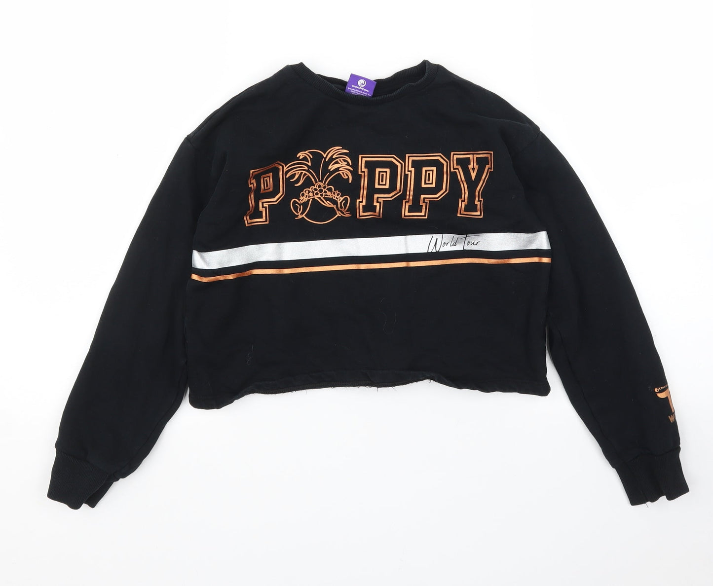 George Girls Black   Pullover Jumper Size 9-10 Years  - Trolls