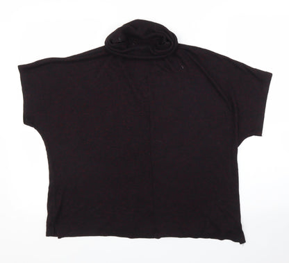 Additional front view of Papaya women’s purple basic blouse, size S