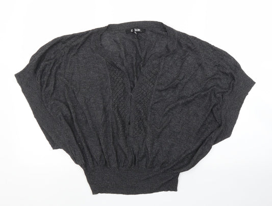 JCL Womens Grey   Cardigan Jumper Size M