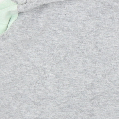 Brand and care label for Lupilu girls’ grey jumper, size 12-18, months