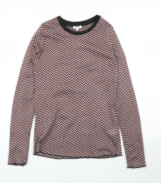 River Island Womens Purple Herringbone  Pullover Jumper Size 8