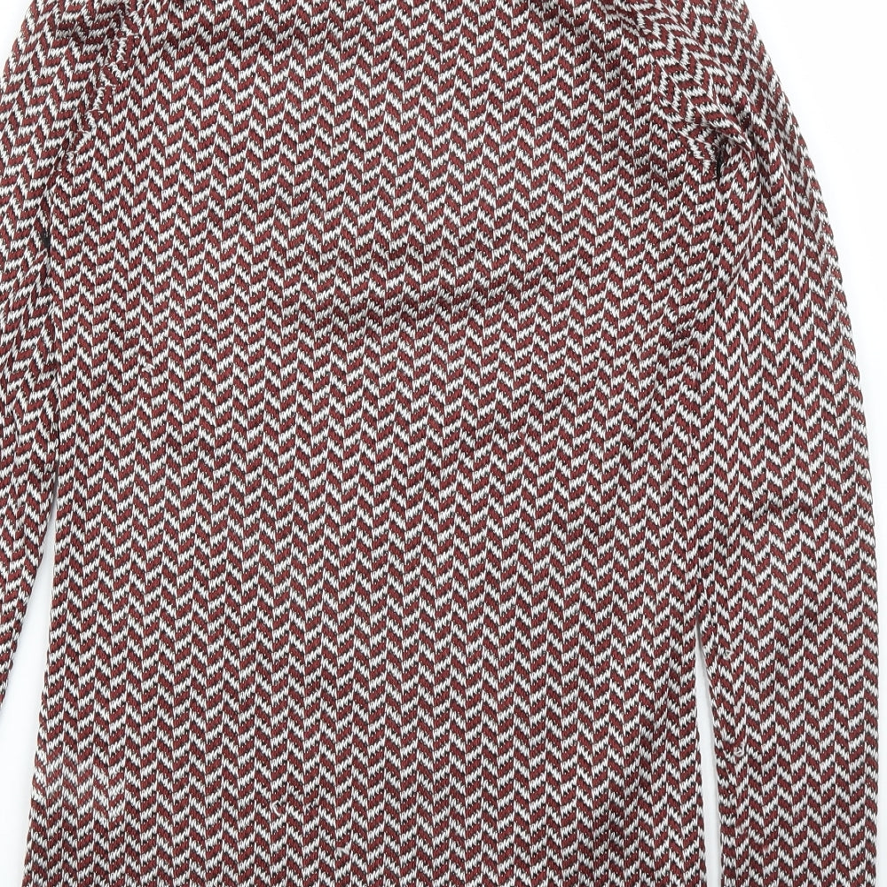River Island Womens Purple Herringbone  Pullover Jumper Size 8