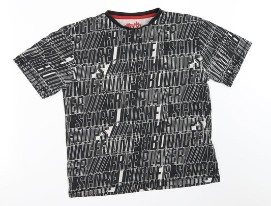 F&F Boys Black   Basic T-Shirt Size 9-10 Years