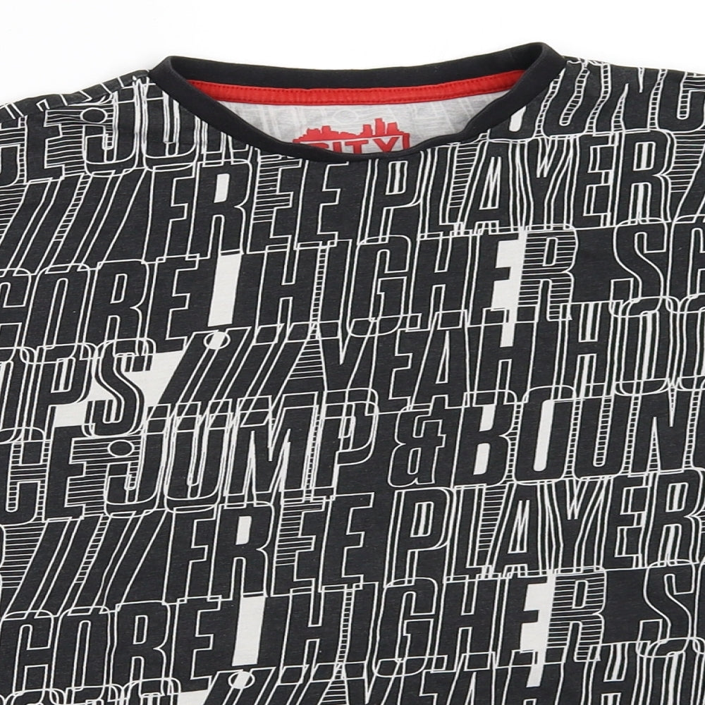 F&F Boys Black   Basic T-Shirt Size 9-10 Years