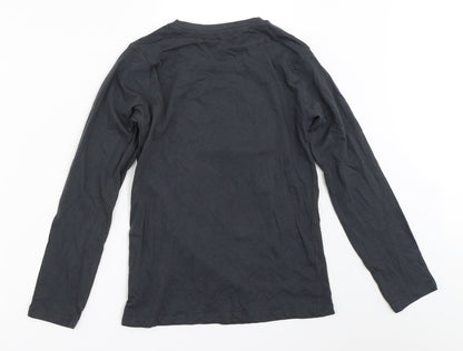 Back view of Pep&Co girls’ grey basic t-shirt, size 9-10, years