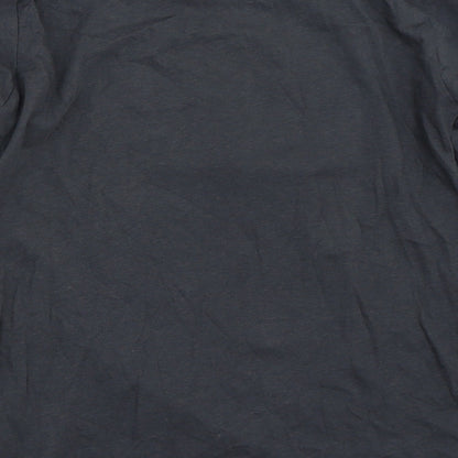 Brand and care label for Pep&Co girls’ grey basic t-shirt, size 9-10, years