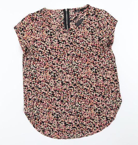 Only Womens Black Floral  Basic Blouse Size 34
