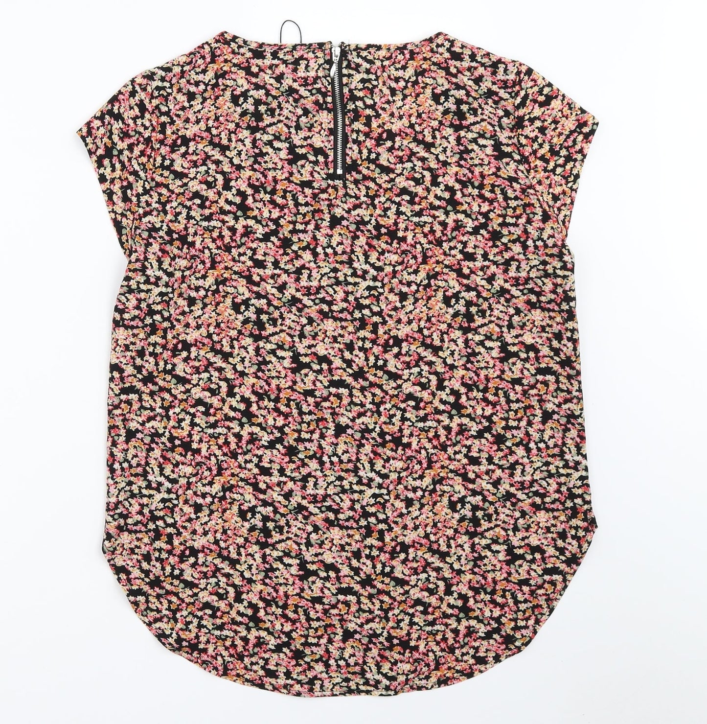 Only Womens Black Floral  Basic Blouse Size 34