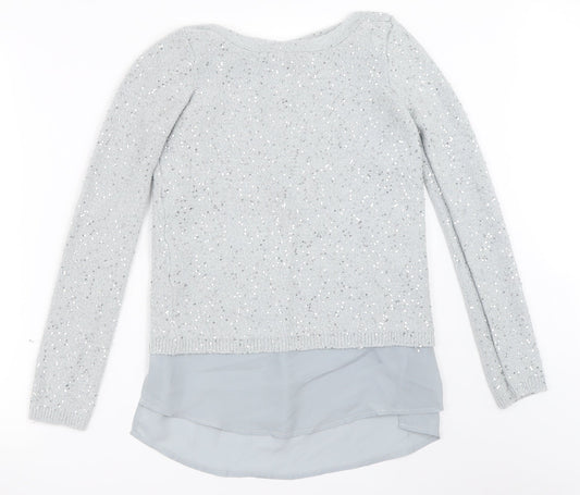 Oasis Womens Grey   Pullover Jumper Size XS