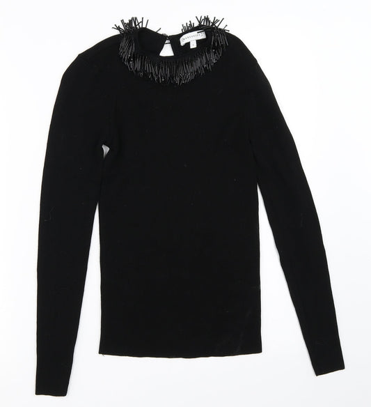 Warehouse Womens Black   Pullover Jumper Size 6