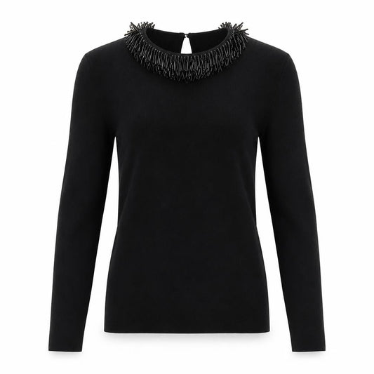 Warehouse Womens Black   Pullover Jumper Size 6
