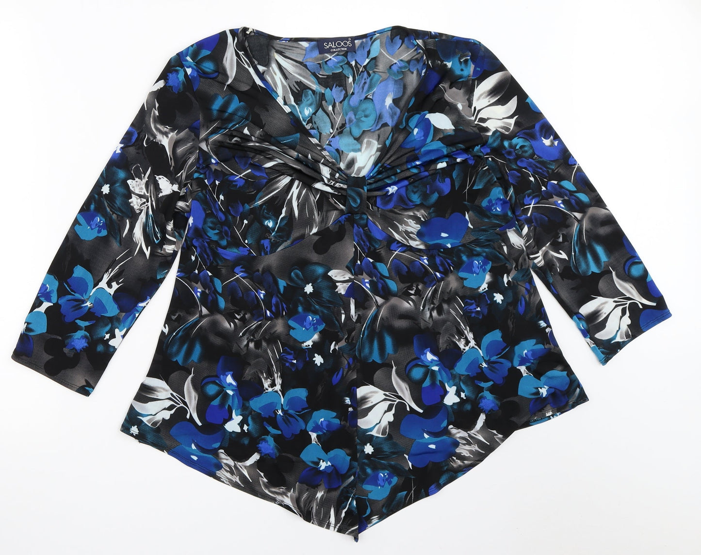 Saloos Womens Blue   Basic Blouse Size L