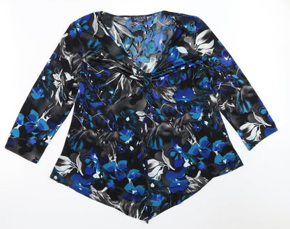 Saloos Womens Blue   Basic Blouse Size L