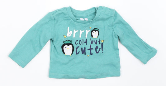 Very Girls Blue   Basic T-Shirt Size 0-3 Months