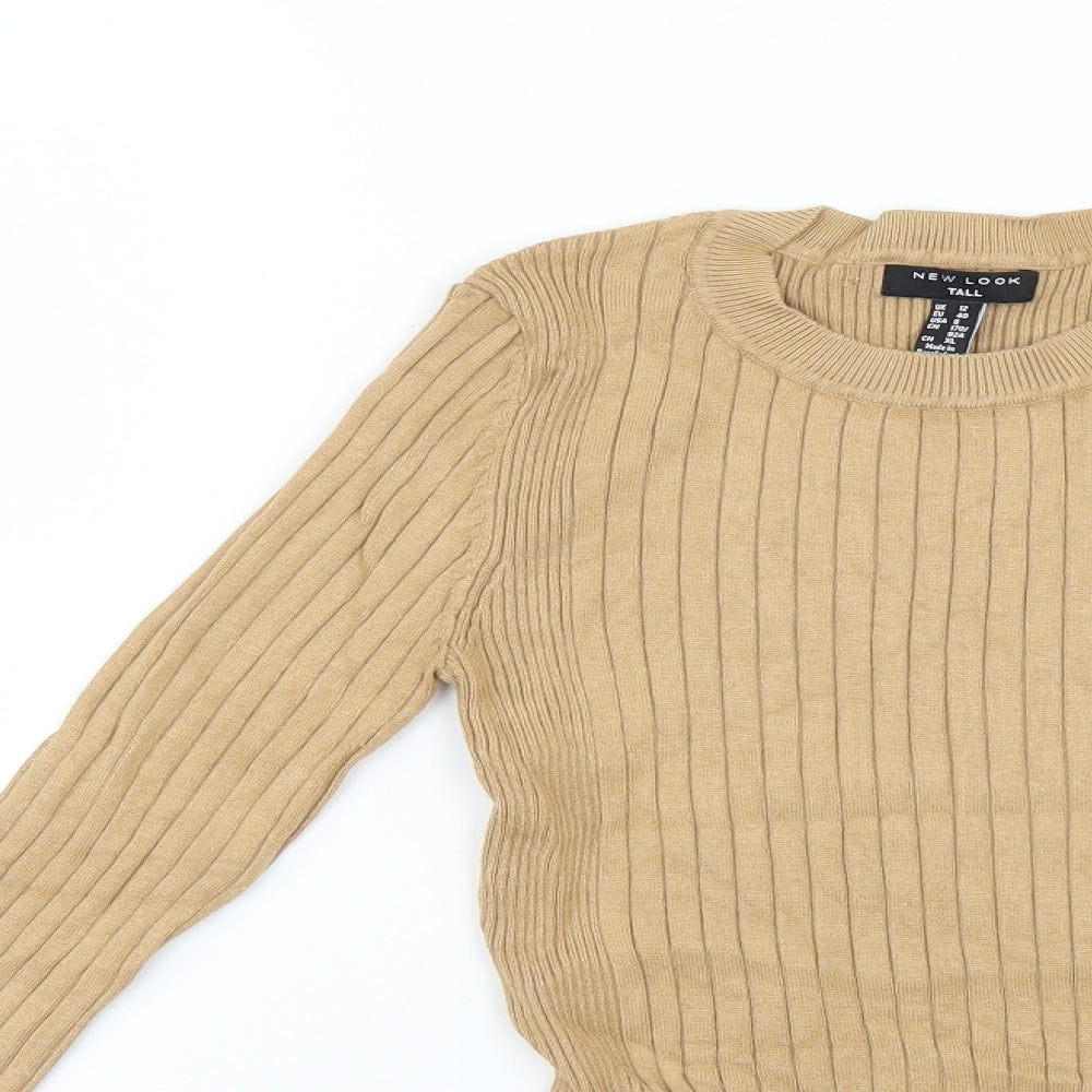 New Look Womens Beige   Basic Blouse Size 12
