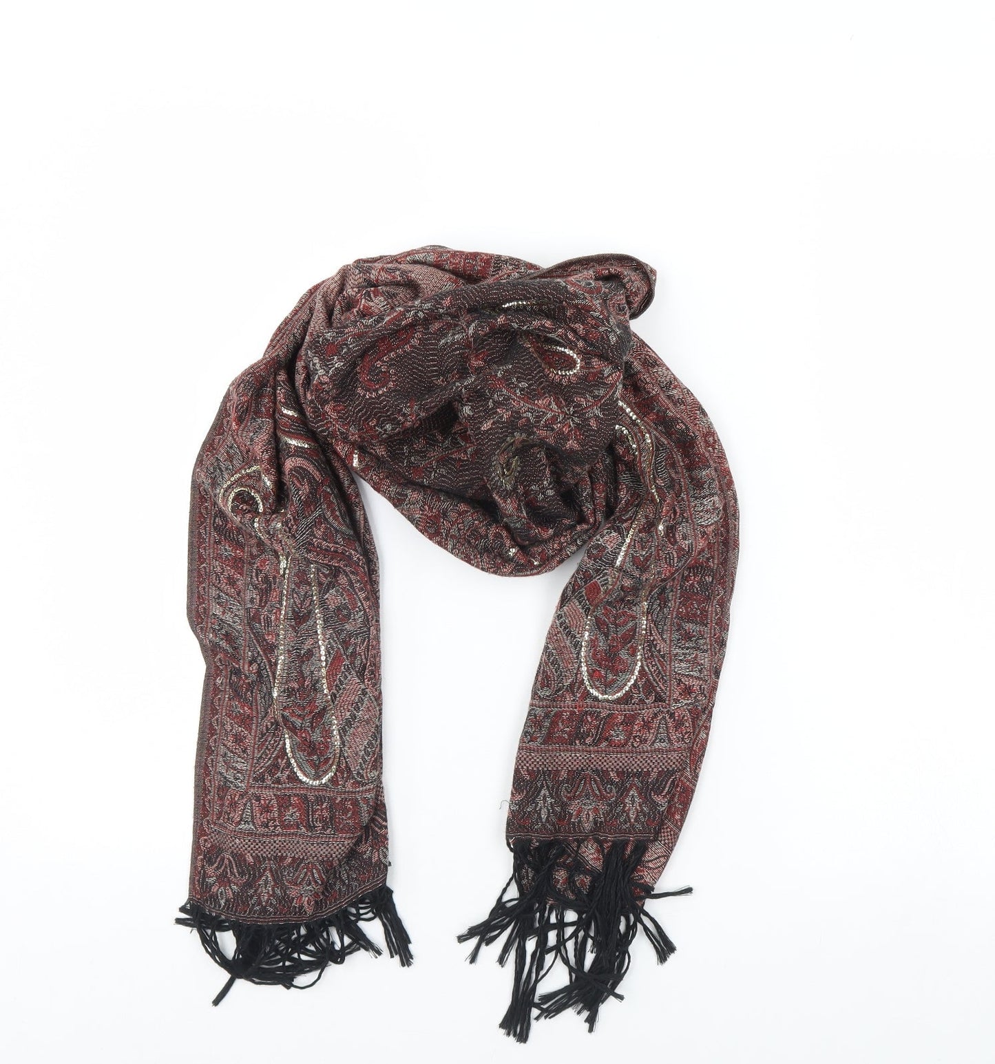 Preworn Womens Brown Fair Isle   Scarf