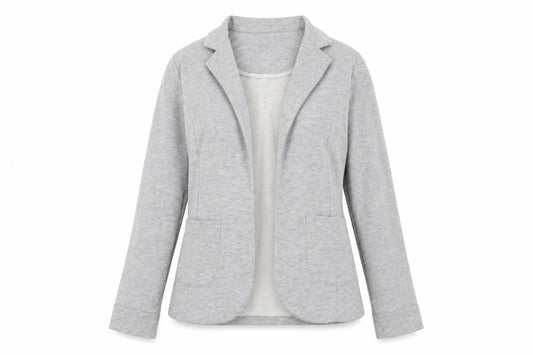 Front view of Papaya women’s grey jacket, size UK 16