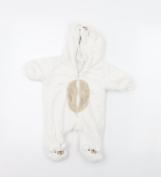 F&F Baby White   Babygrow One-Piece Size 0-3 Months
