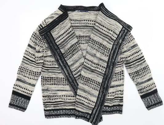 Isle Womens Beige Striped  Cardigan Jumper Size L