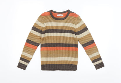 Pep&Co Girls Multicoloured Striped  Pullover Jumper Size 7-8 Years