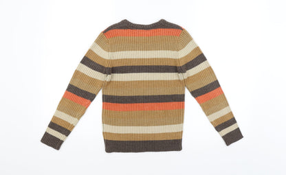 Pep&Co Girls Multicoloured Striped  Pullover Jumper Size 7-8 Years
