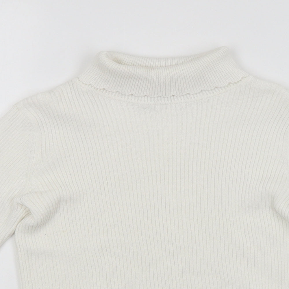 George Girls White   Pullover Jumper Size 7-8 Years