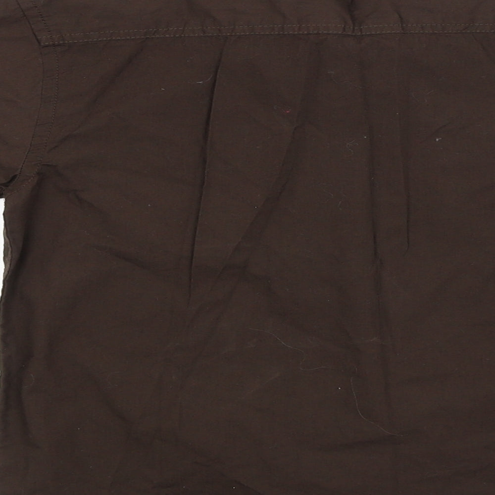 Blue Base Boys Brown   Basic Button-Up Size 6-7 Years