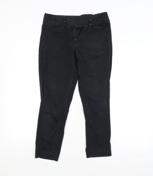 New Look Womens Black   Trousers  Size 8 L22 in