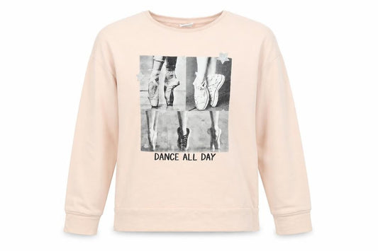 F&F Girls Pink   Pullover Sweatshirt Size 10-11 Years  - Dance All Day