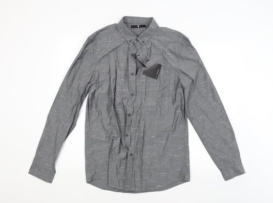 By Very Mens Grey    Button-Up Size M
