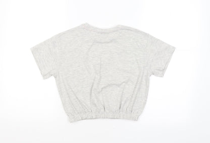 Back view of George girls’ grey basic blouse, size 8-9, years