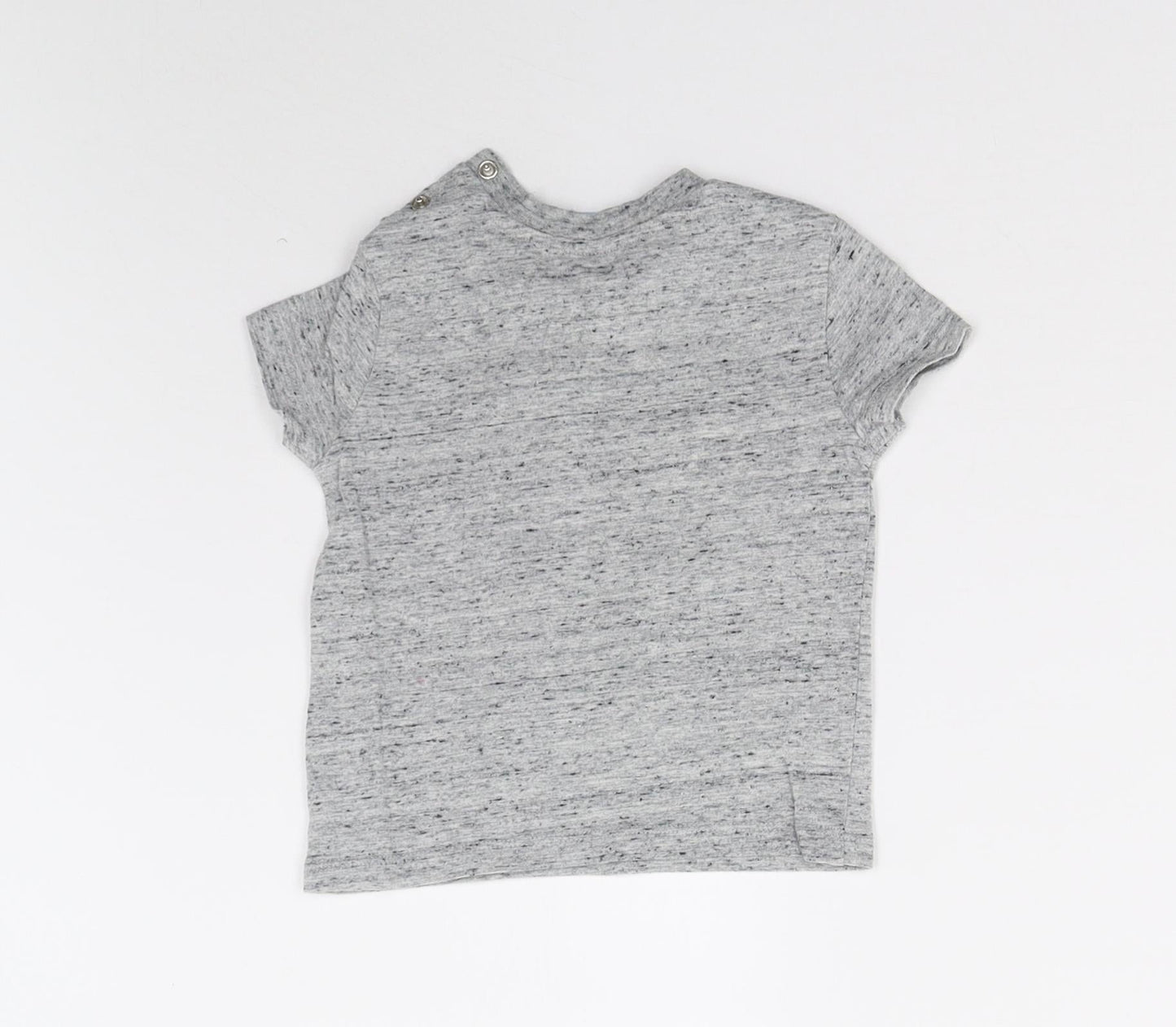 Tesco Baby Grey   Basic T-Shirt Size 12-18 Months  - Superbaby