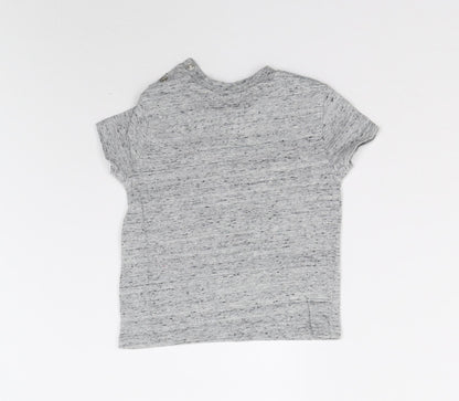 Back view of F&F Baby Grey Basic T-Shirt, size 12-18, Months - Superbaby