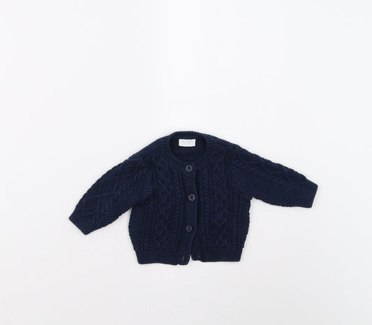 NEXT Baby Blue  Knit Cardigan Jumper   - 1 Month