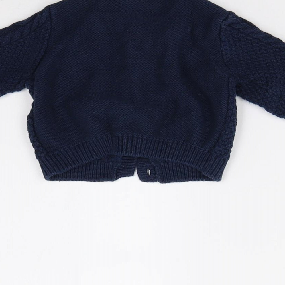 NEXT Baby Blue  Knit Cardigan Jumper   - 1 Month