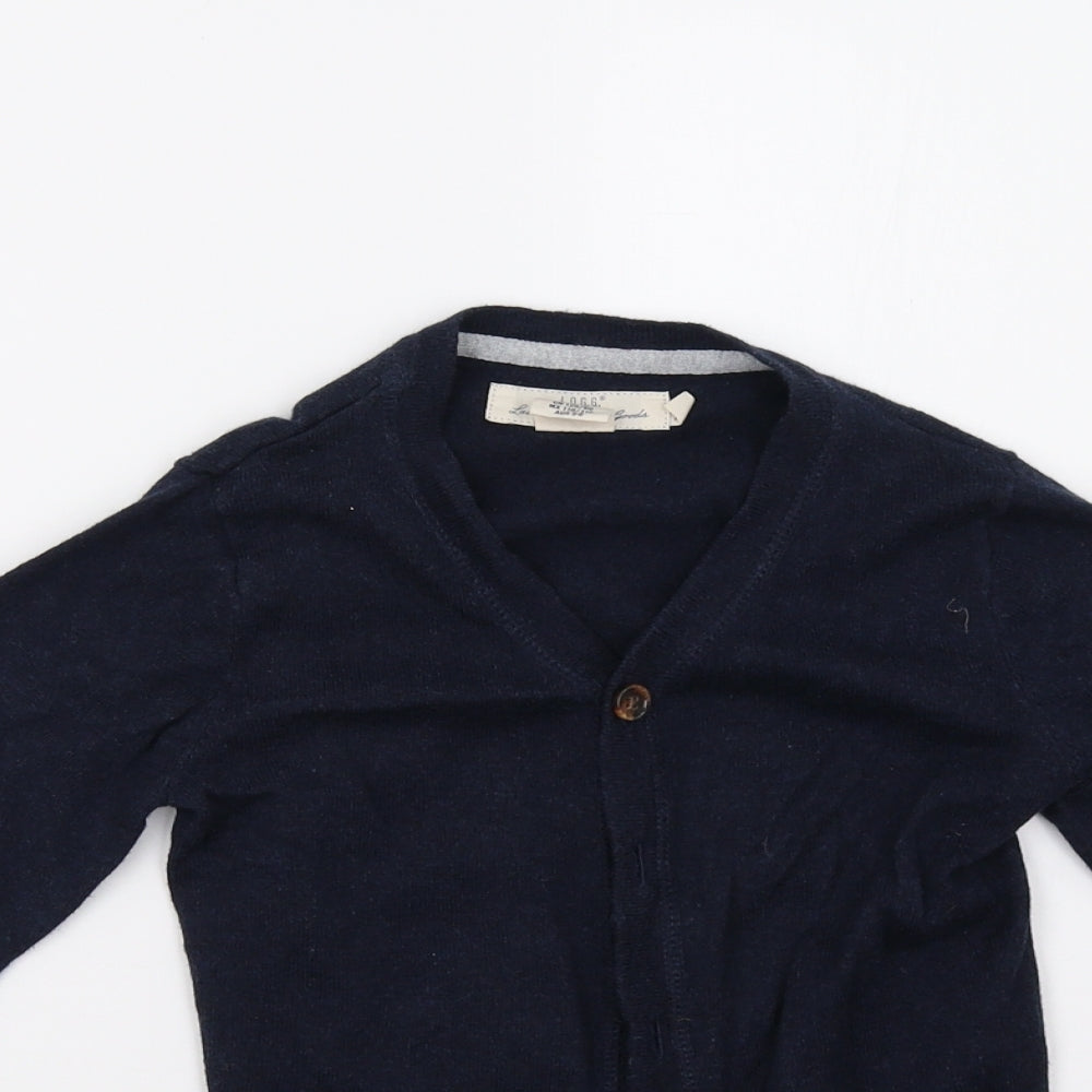H&M Girls Blue  Knit Cardigan Jumper Size 5-6 Years
