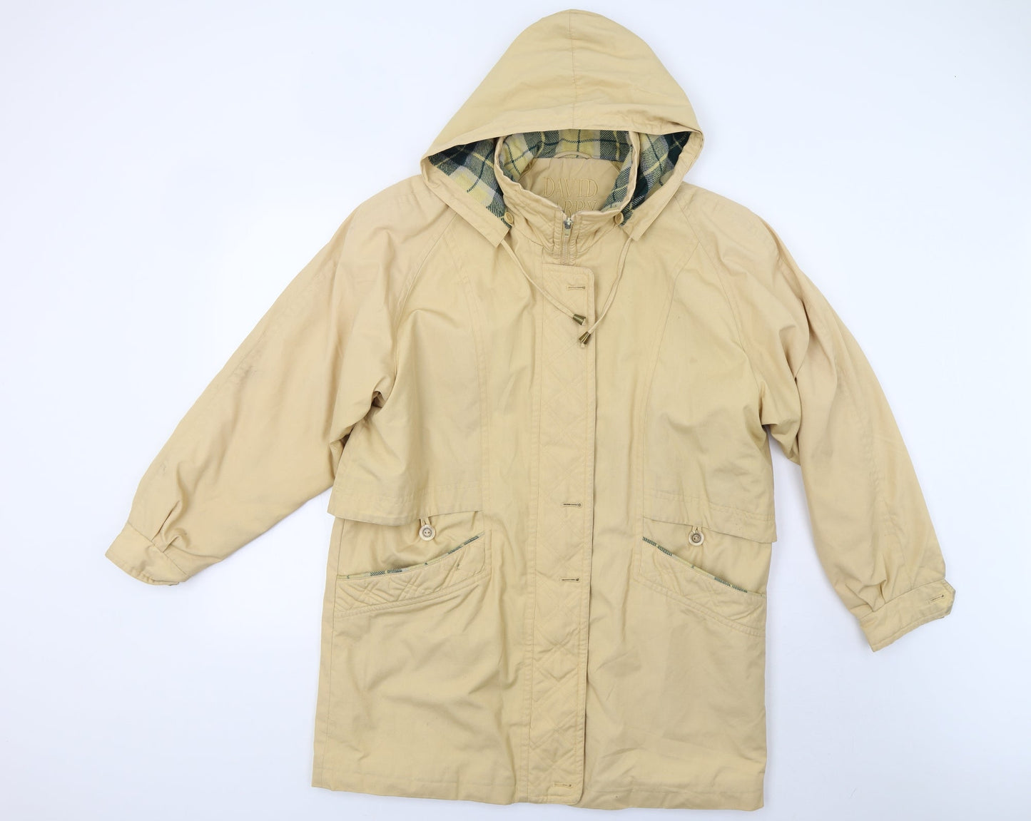 David Barry Womens Yellow   Overcoat Coat Size 14