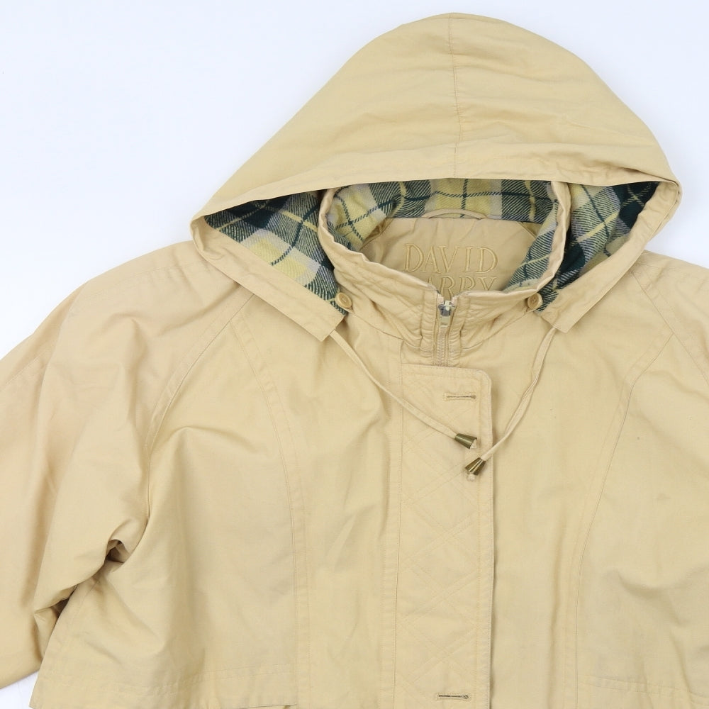 David Barry Womens Yellow   Overcoat Coat Size 14