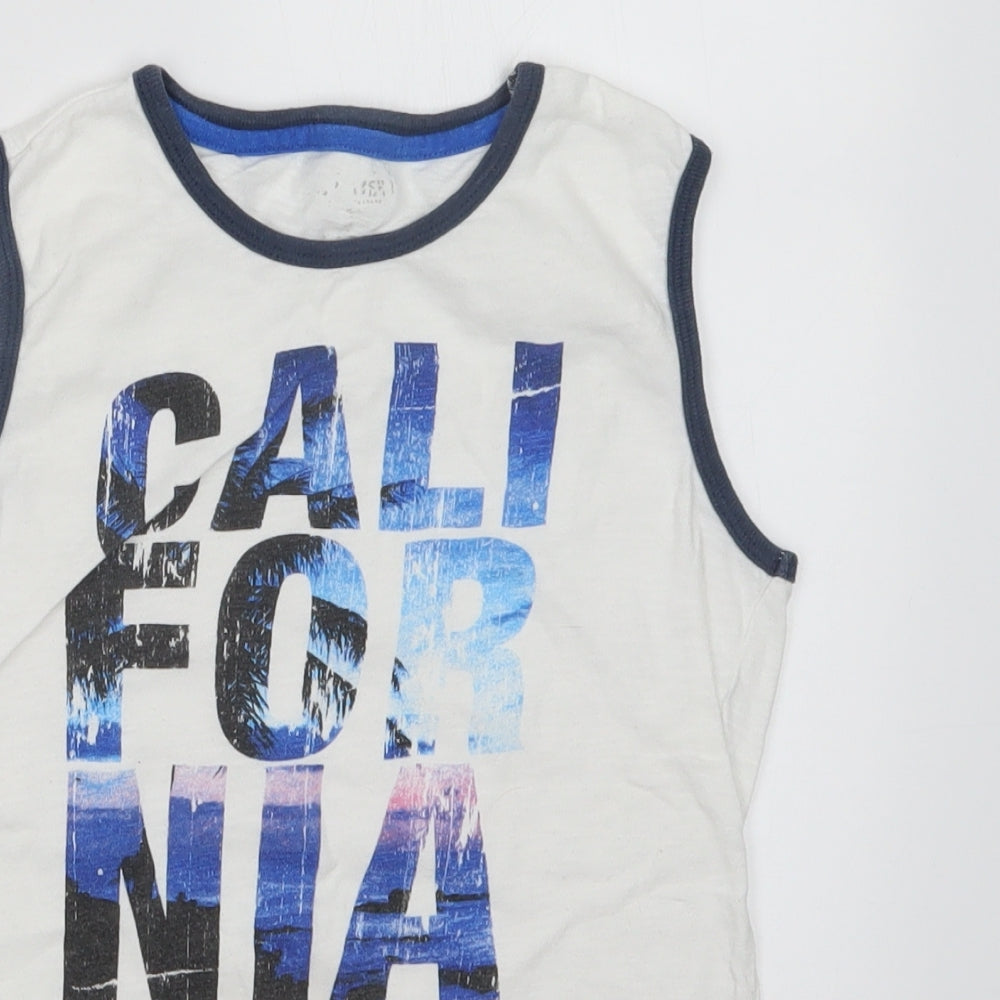 Cherokee Boys White   Basic Tank Size 8-9 Years